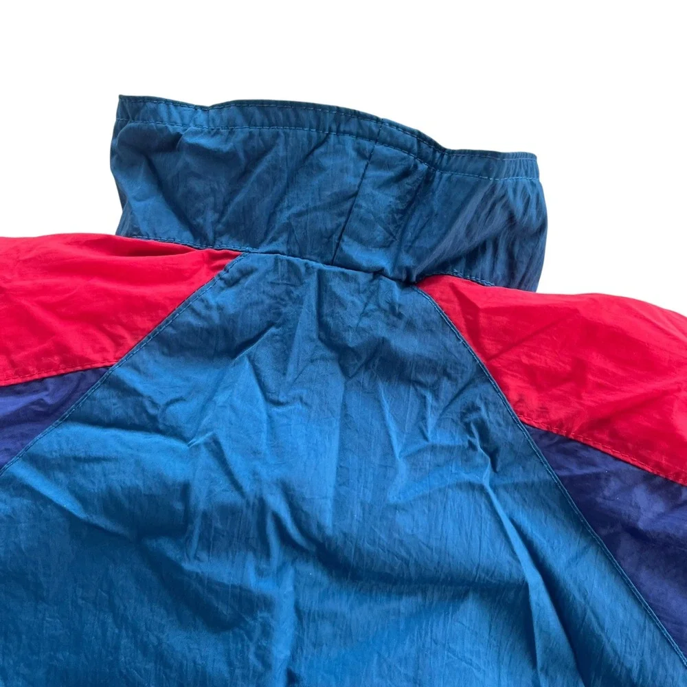 Vintage Weather Tamer 18M Blue Red 1999 Cyber Space Windbreaker Outerwear Jacket